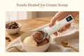 Fondu heated ice cream scoop in use with ice cream
